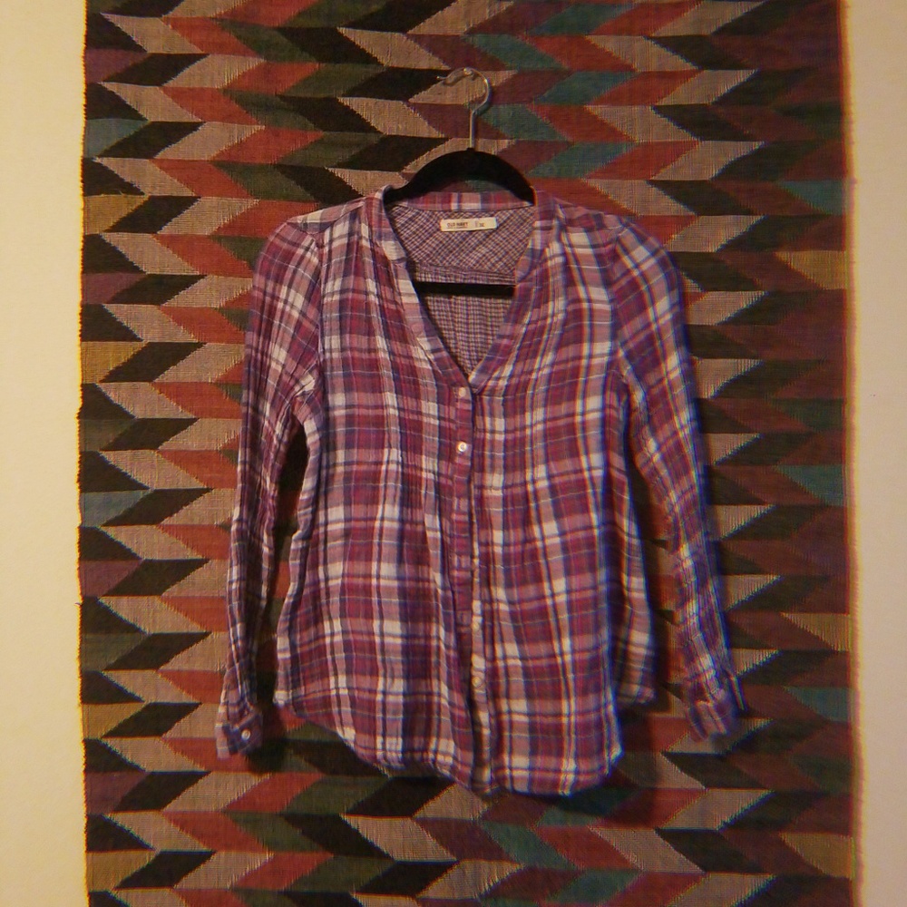 Old Navy Plaid Button Up
